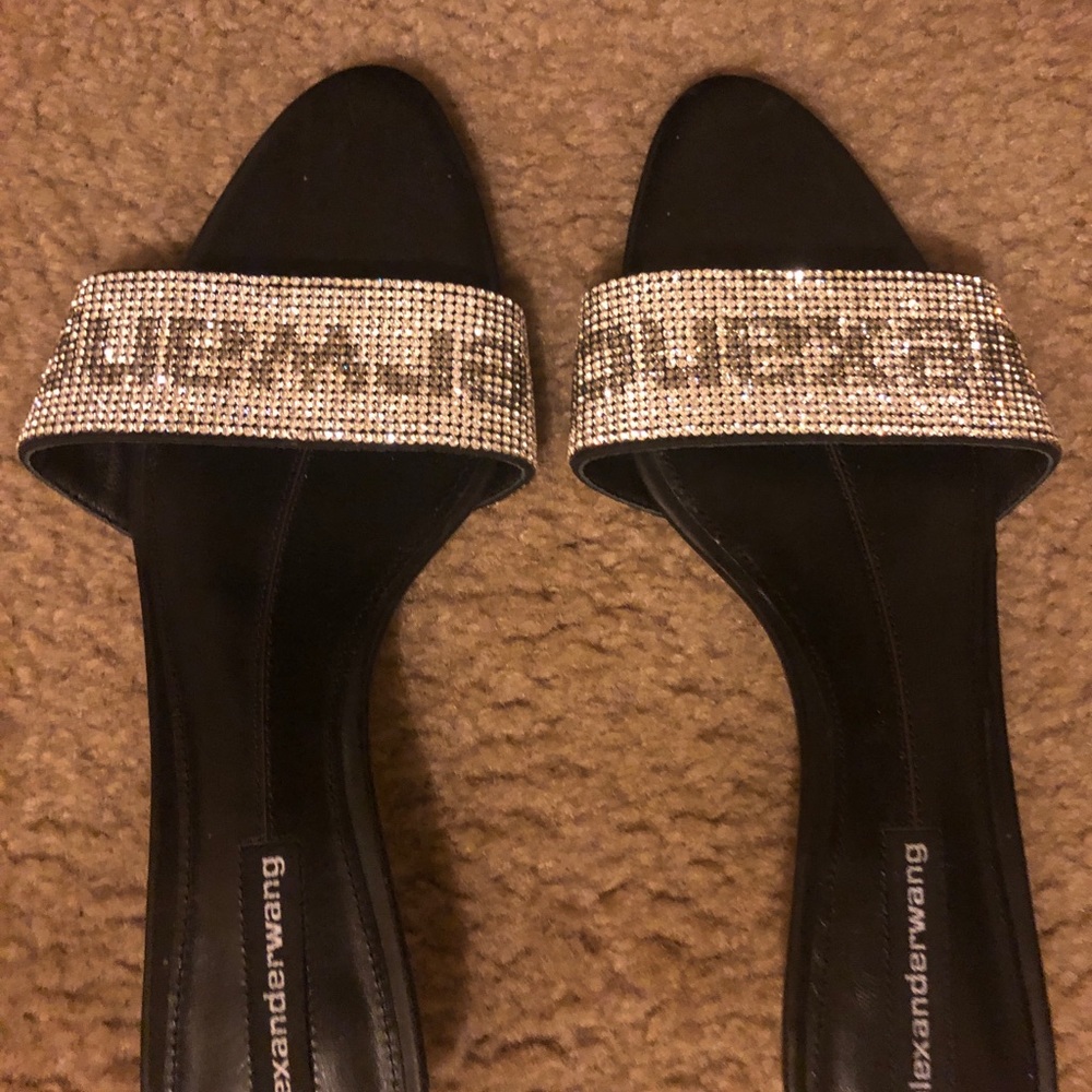 Alexander wang Crystal Jo kitten heel mules